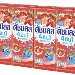 Dutch Mill ดัชมิลล์ นมเปรี้ยว ยูเอชที รสสตรอเบอร์รี่ แพ็ค 4 ชิ้น