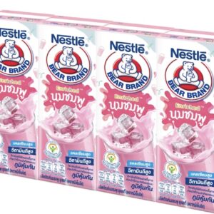 นมตราหมี นมชมพู แพ็ค 4 ชิ้น