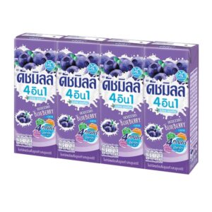 ดัชมิลล์ นมเปรี้ยวUHT รสบูลเบอร์รี่ 180 มล. x 4 กล่อง