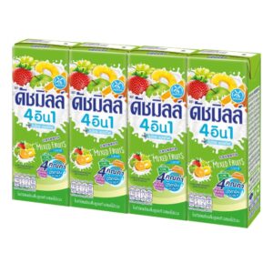 ดัชมิลล์ นมเปรี้ยวUHT รสผลไม้รวม 180 มล. x 4 กล่อง