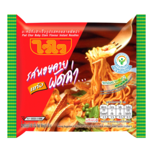 ไวไว บะหมี่กึ่งสำเร็จรูป รสหอยลายผัดฉ่าแห้ง 60 g.