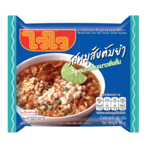 ไวไว บะหมี่กึ่งสำเร็จรูป รสหมูสับต้มยำ 60 g.